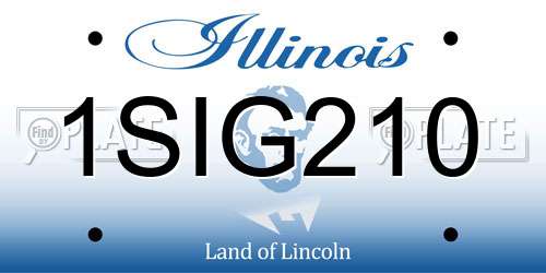 1SIG210 Illinois License Plate