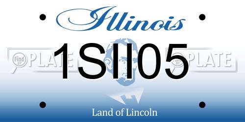 1SII05 Illinois License Plate