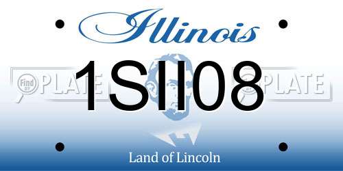1SII08 Illinois License Plate