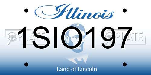 1SIO197 Illinois License Plate