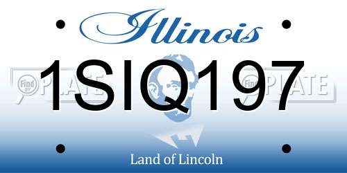 1SIQ197 Illinois License Plate