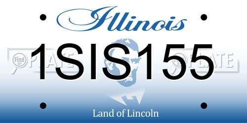 1SIS155 Illinois License Plate