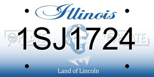 1SJ1724 Illinois License Plate