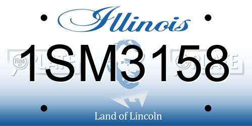 1SM3158 Illinois License Plate
