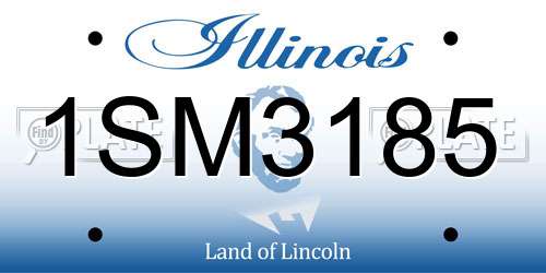 1SM3185 Illinois License Plate