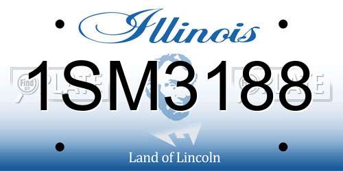 1SM3188 Illinois License Plate