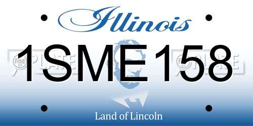 1SME158 Illinois License Plate