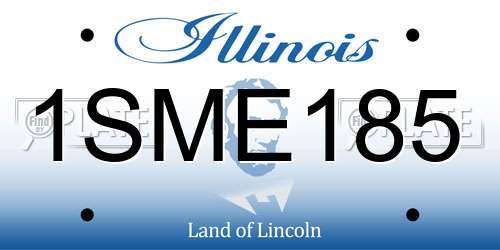 1SME185 Illinois License Plate