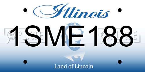 1SME188 Illinois License Plate