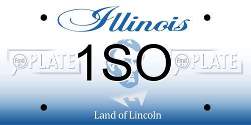 1SO Illinois License Plate