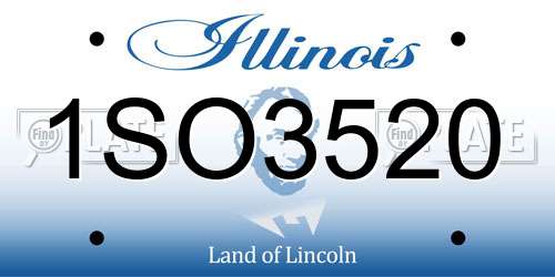 1SO3520 Illinois License Plate
