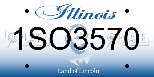 1SO3570 Illinois License Plate