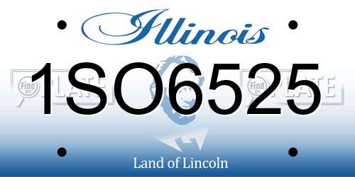 1SO6525 Illinois License Plate
