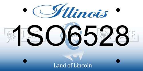 1SO6528 Illinois License Plate
