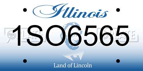 1SO6565 Illinois License Plate