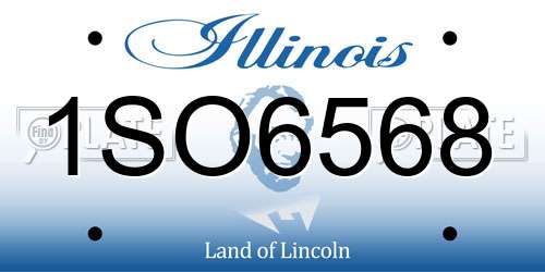 1SO6568 Illinois License Plate