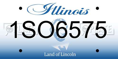 1SO6575 Illinois License Plate