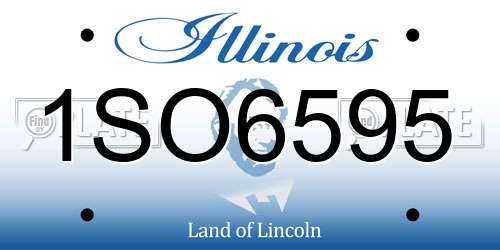 1SO6595 Illinois License Plate