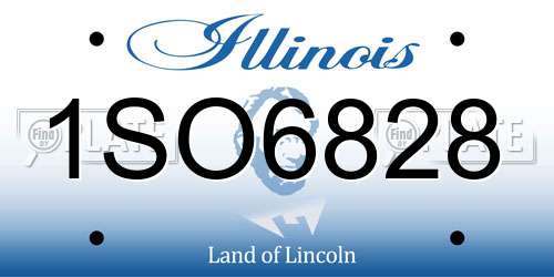 1SO6828 Illinois License Plate