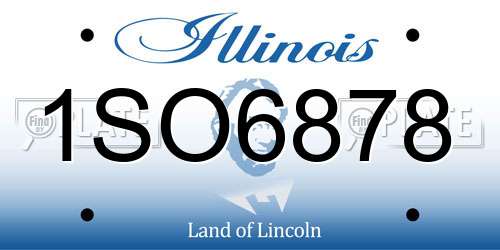 1SO6878 Illinois License Plate