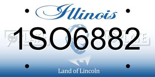 1SO6882 Illinois License Plate