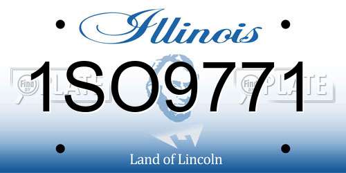 1SO9771 Illinois License Plate