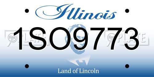 1SO9773 Illinois License Plate