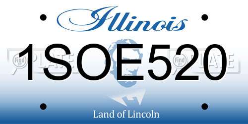 1SOE520 Illinois License Plate