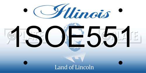 1SOE551 Illinois License Plate
