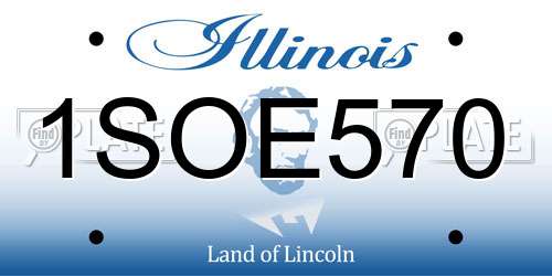 1SOE570 Illinois License Plate