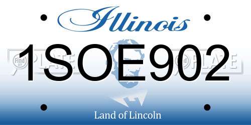 1SOE902 Illinois License Plate