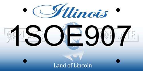 1SOE907 Illinois License Plate