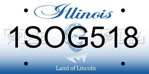 1SOG518 Illinois License Plate