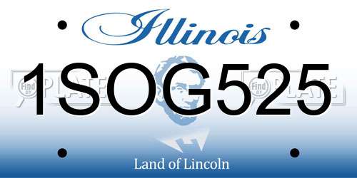 1SOG525 Illinois License Plate