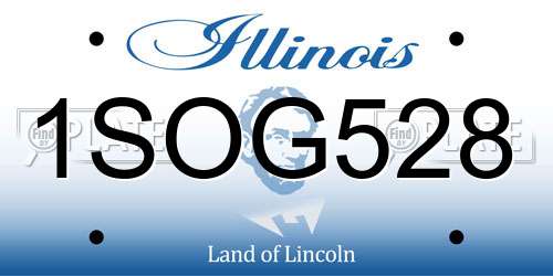 1SOG528 Illinois License Plate