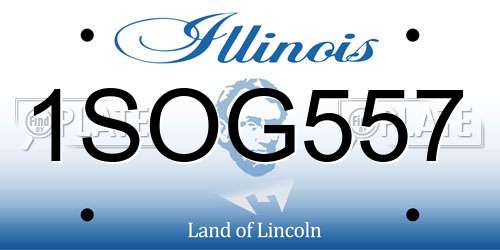 1SOG557 Illinois License Plate