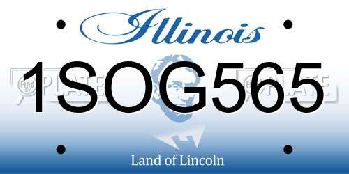1SOG565 Illinois License Plate
