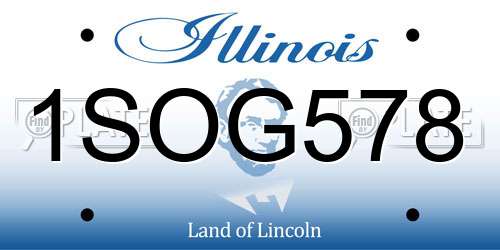 1SOG578 Illinois License Plate