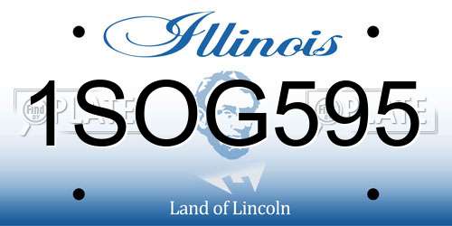 1SOG595 Illinois License Plate