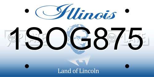 1SOG875 Illinois License Plate