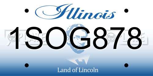 1SOG878 Illinois License Plate