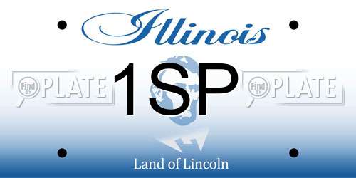1SP Illinois License Plate