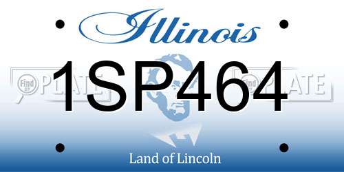 1SP464 Illinois License Plate