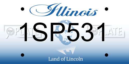 1SP531 Illinois License Plate