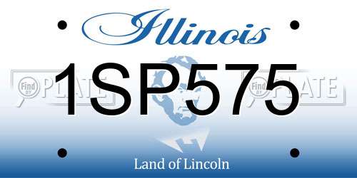 1SP575 Illinois License Plate