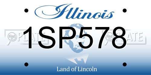 1SP578 Illinois License Plate