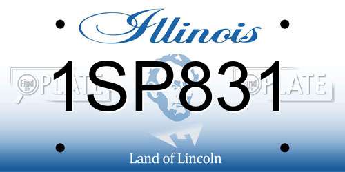 1SP831 Illinois License Plate