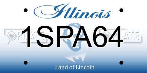 1SPA64 Illinois License Plate