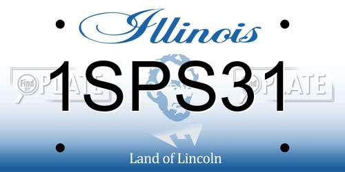 1SPS31 Illinois License Plate