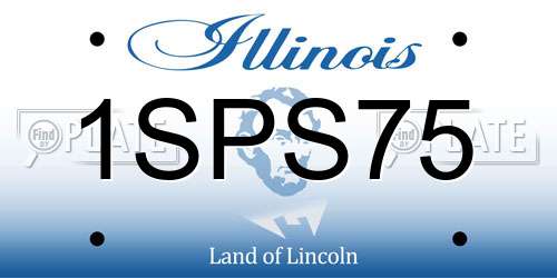1SPS75 Illinois License Plate